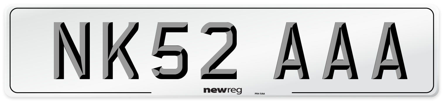NK52 AAA Number Plate from New Reg